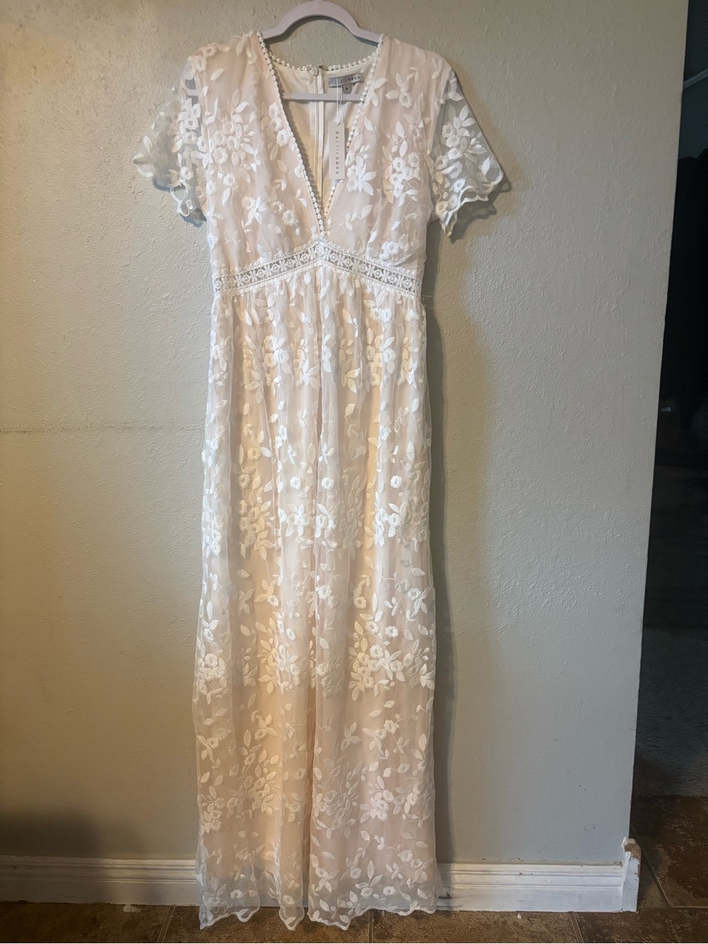 Baltic Born White Floral Lace Dress